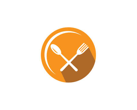 fork and spoon icon vector templateのイラスト素材