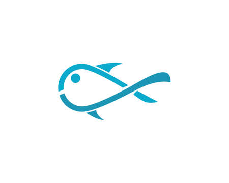 Fish   template. Creative vector symbol of fishing club or onlineのイラスト素材