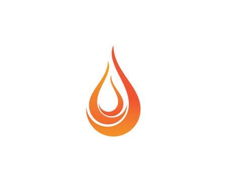 Fire flame   Template vector icon Oil, gas and energy   conceptのイラスト素材