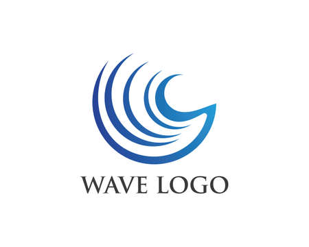 Water Wave symbol and icon   Template vectorのイラスト素材
