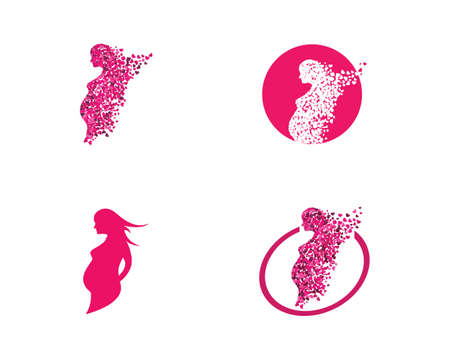 beauty pregnant women vector icon templateのイラスト素材