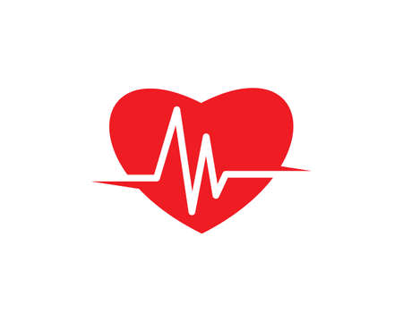 heart beat line vector ilustrationのイラスト素材