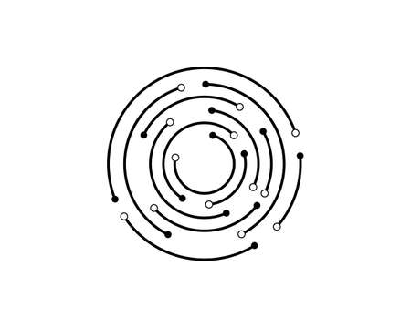 circuit ilustration vector templateのイラスト素材