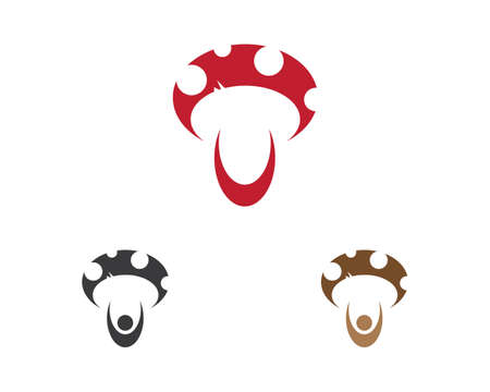healthy mushroom   vector templateのイラスト素材