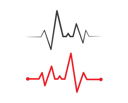 heart beat line vector ilustrationのイラスト素材