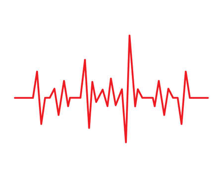 heart beat line vector ilustrationのイラスト素材