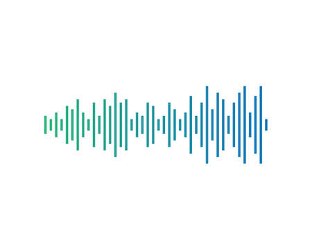 sound wave ilustration vector templateのイラスト素材