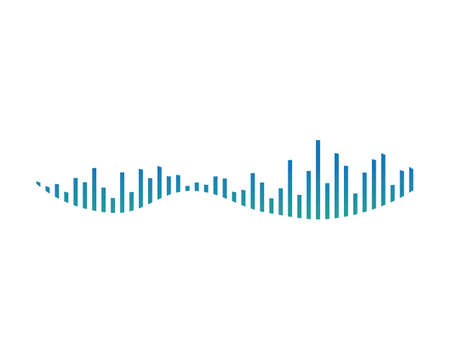 sound wave ilustration vector templateのイラスト素材