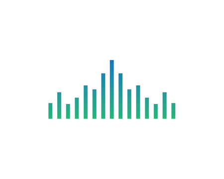 sound wave ilustration vector templateのイラスト素材