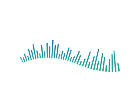 sound wave ilustration vector templateのイラスト素材
