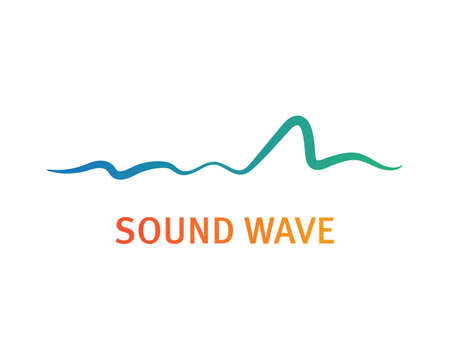 sound wave ilustration vector templateのイラスト素材