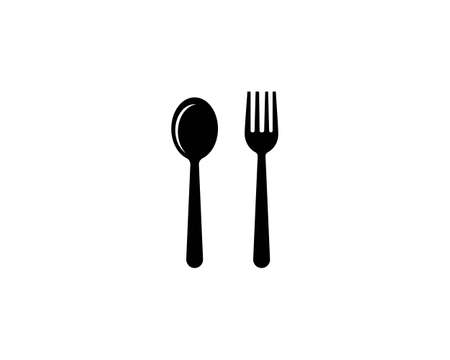 fork and spoon icon vector templateのイラスト素材