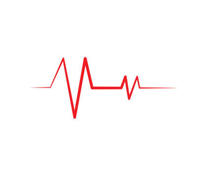 heart beat line vector ilustrationのイラスト素材