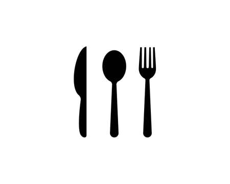 fork and spoon icon vector templateのイラスト素材