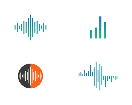 sound wave     vector icon template
