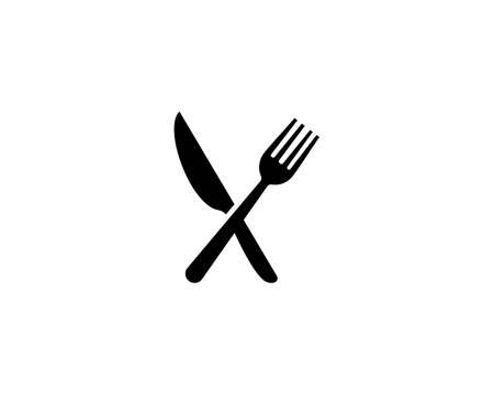 fork and spoon icon vector templateのイラスト素材
