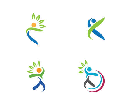 Human character logo sign,Health care logoのイラスト素材