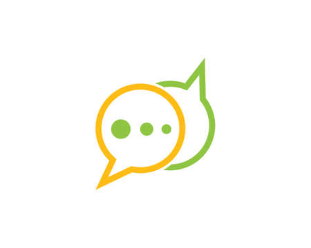 Speech bubble icon Logo template vector illustrationのイラスト素材