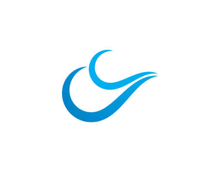 Water Wave symbol and icon Logo Template vectorのイラスト素材