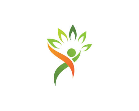 Human character logo sign,Health care logoのイラスト素材