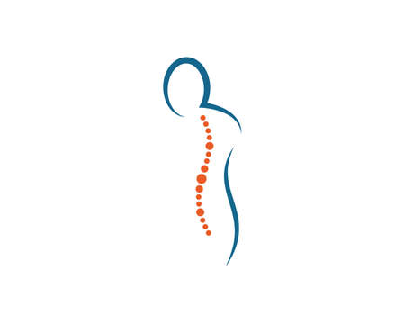 Spine diagnostics symbol logo template vector illustration designのイラスト素材