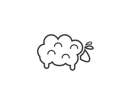 sheep logo vector icon templateのイラスト素材