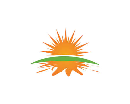 sun ilustration logo vector icon templateのイラスト素材