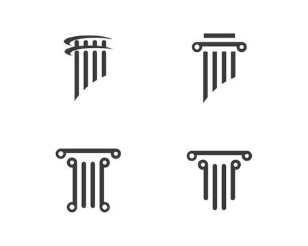law logo vector icon templateのイラスト素材