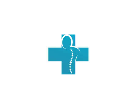 Spine diagnostics symbol logo template vector illustration designのイラスト素材