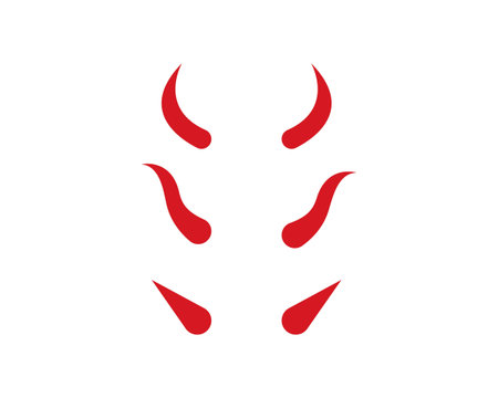 Horn Devil  vector icon template