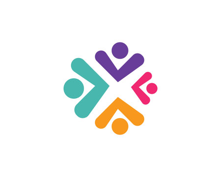Community, network and social icon design template