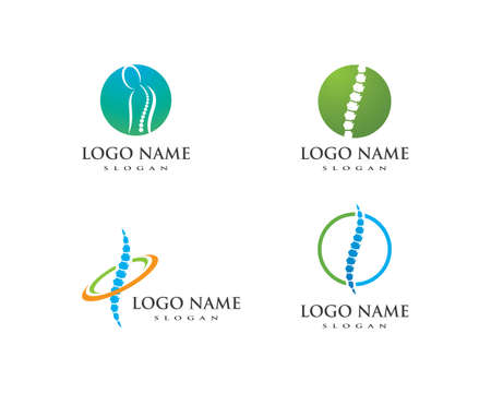 Spine diagnostics symbol logo template vector illustration designのイラスト素材