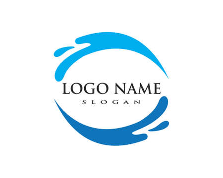 splash Water, Wave symbol and icon Logo Template vectorのイラスト素材