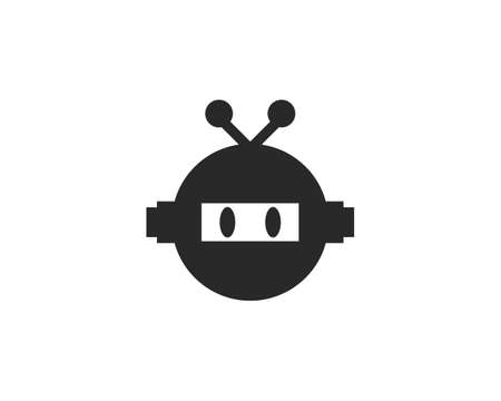 Robot logo vector templateのイラスト素材