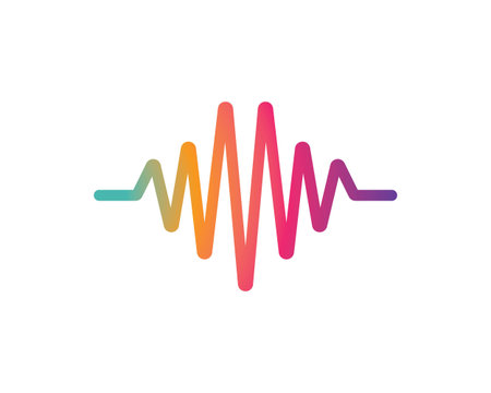 sound wave ilustration logo vector icon template