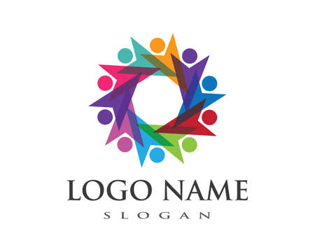 Adoption and community care Logo template vector iconのイラスト素材