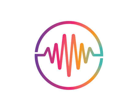 sound wave ilustration logo vector icon templateのイラスト素材