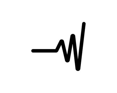 pulse line vector templateのイラスト素材