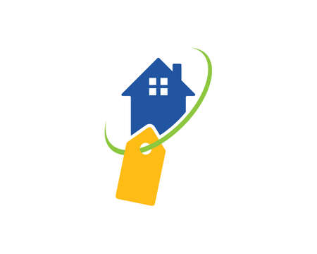 Home   with price tag  icon templateのイラスト素材