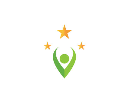Healthy Life people Logo template vector iconのイラスト素材