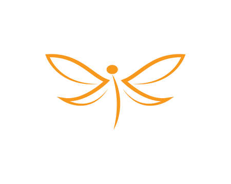 Dragonfly logo vector templateのイラスト素材