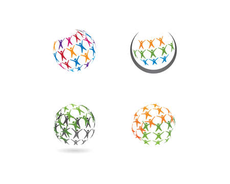 Community, network and social icon design templateのイラスト素材