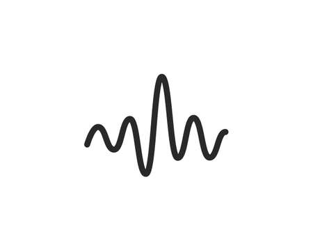 pulse line vector templateのイラスト素材