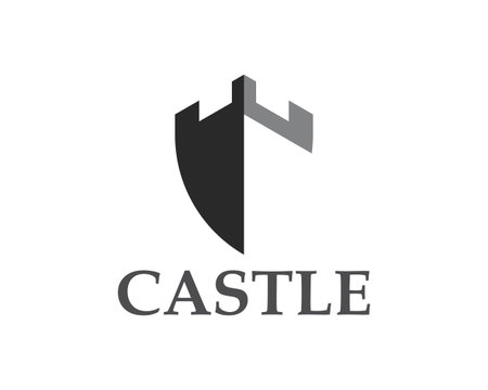 castle logo vector templateのイラスト素材