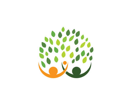 family tree logo template vector illustrationのイラスト素材