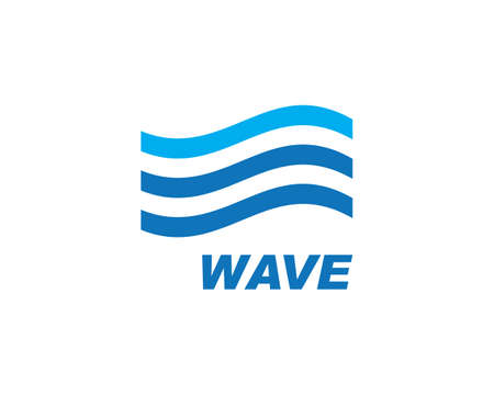 Water Wave symbol and icon Logo Template vectorのイラスト素材