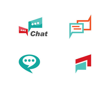 Speech bubble icon Logo template vector illustrationのイラスト素材