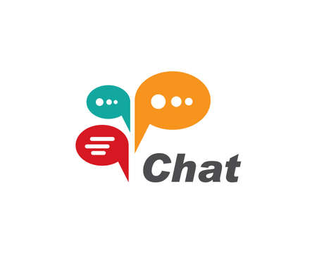 Speech bubble icon Logo template vector illustrationのイラスト素材