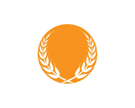 wheat Logo Template vector icon designのイラスト素材