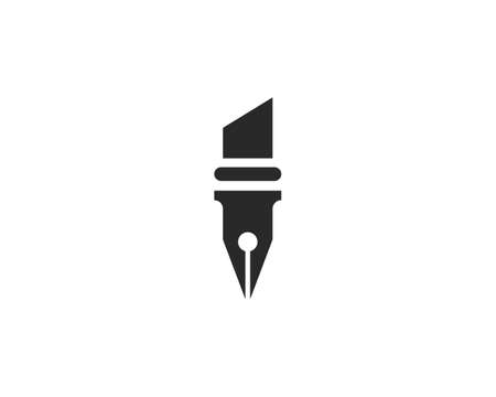 pen Logo template Vector illustrationのイラスト素材